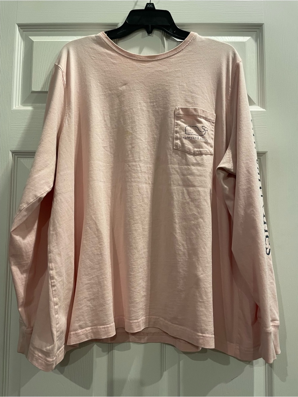 Vineyard Vines Light Pink Long-Sleeve Pocket Tee